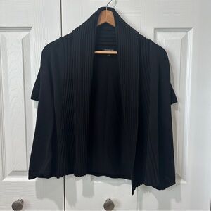 Talbots Classic Black Knit short sleeve Cardigan